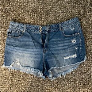 KanCan Blue Distressed Jean Shorts